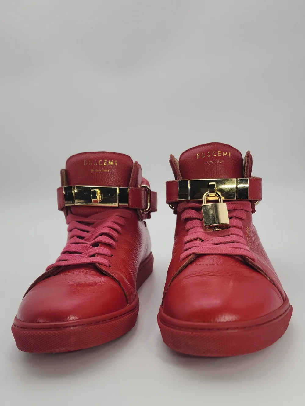 Red Authentic Buscemi Alta Sneakers Size 40